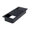 Заглушка для кабель-канала прямоугольная, черный