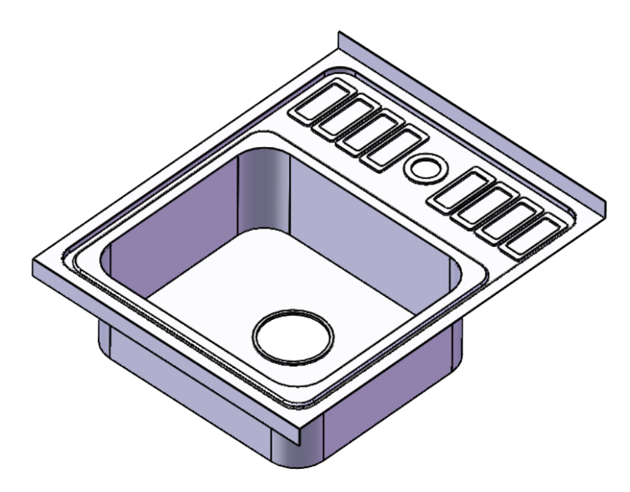 Мойка накладная, 500х600х160х0,6мм, глянец, универсальная+сифон, CMF