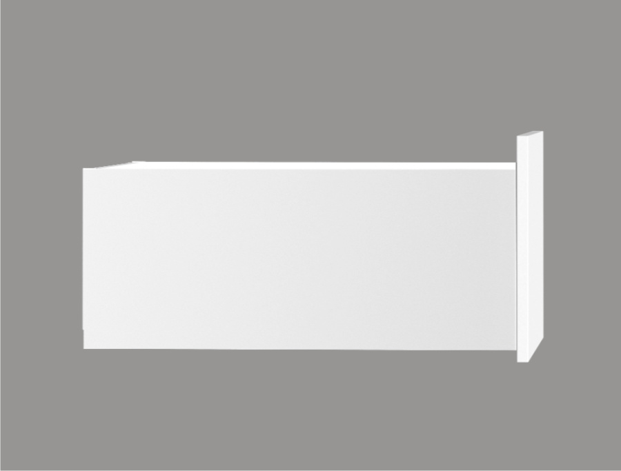 Ящик тонкостенный Nova Tech, L=350мм, H=199мм, белый, HISSEN