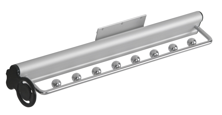 Вешалка для рубашек, 65х450х99мм, частичное выдвижение, алюминий/черный