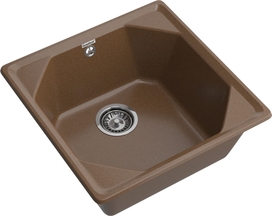 Мойка GranFest UNIQUE U-500, 500х500 мм, терракот