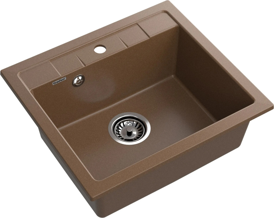 Мойка GranFest QUADRO 561, 560х500 мм, терракот