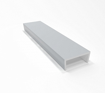 Торцевая заглушка для цоколя, h=150мм, пластик, алюминий гладкий, Россия