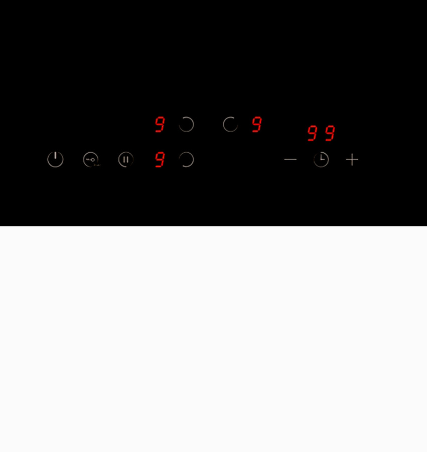 Варочная панель EVH 4030 BL, 45см, стеклокерамика, черный, Lex