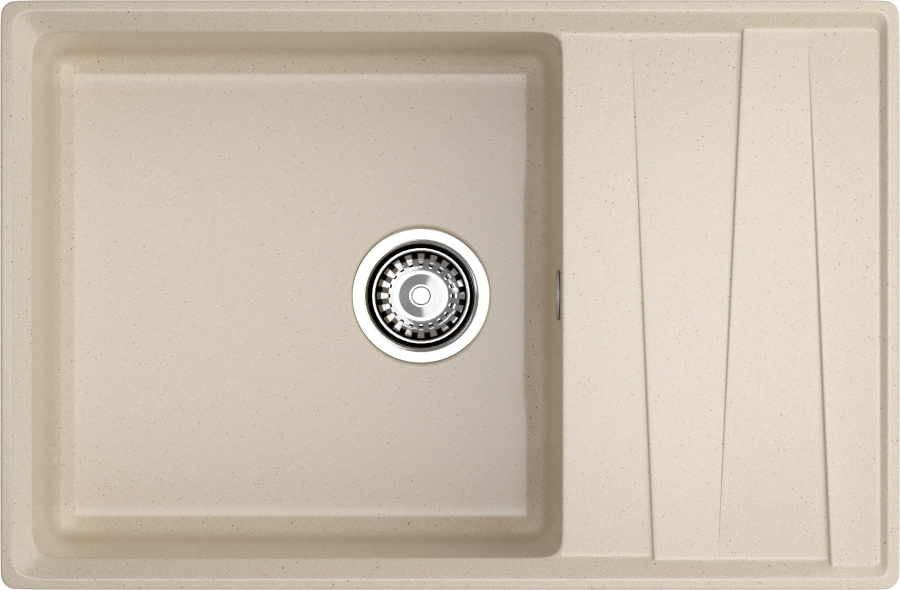 Мойка GranFest LEVEL 760L, 760х500 мм, кашемир