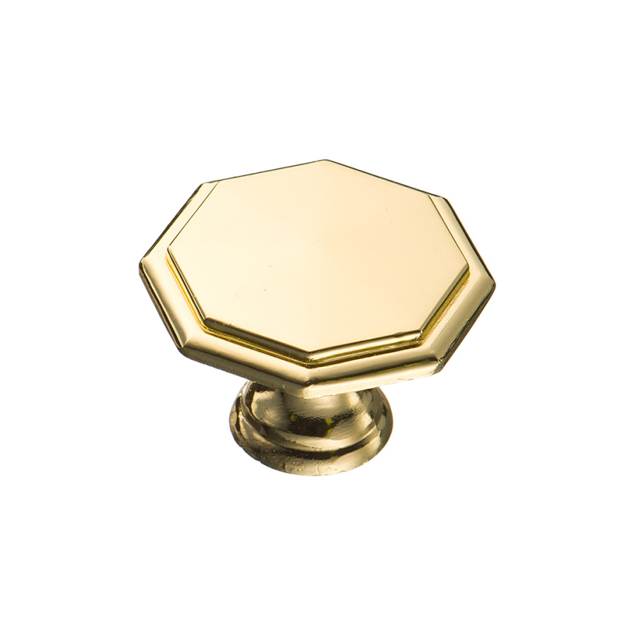 Ручка-кнопка, K-1080 OT, 32х32х24мм, металл, золото