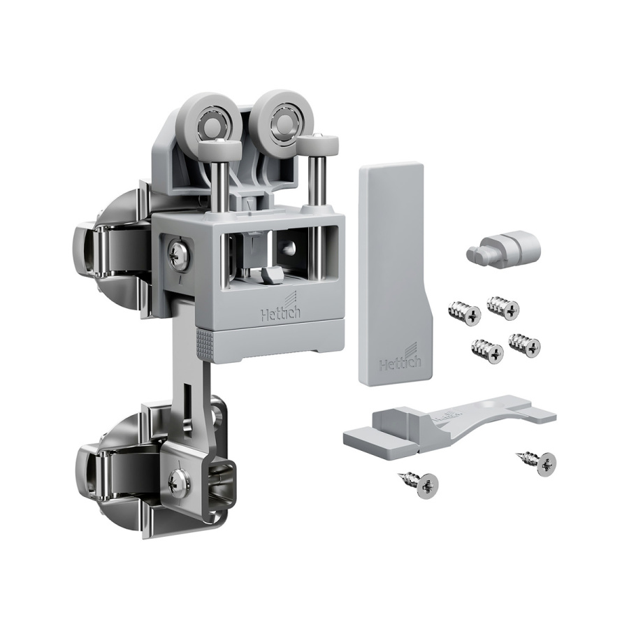 Комплект фурнитуры WingLine L, 12кг, с самозакрыванием, без напр. элемента, серый, левый