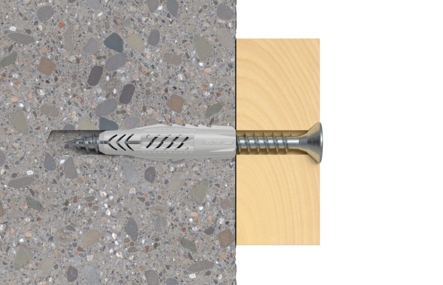 Дюбель универсальный Ux 6х35 R с буртом, 6х35мм, нейлон