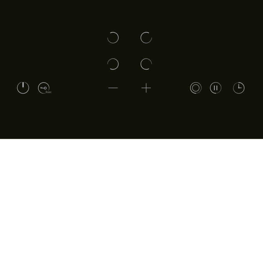 Варочная панель EVH 642B BL, 60см, стеклокерамика, черный, Lex