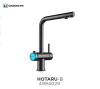 Смеситель Hotaru-B, латунь, вороненая сталь/голубой