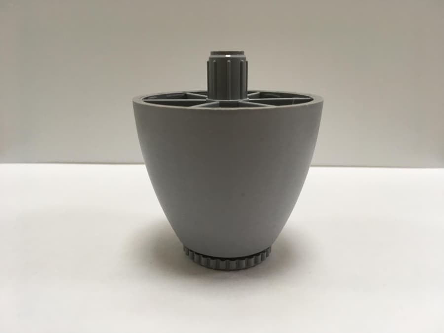 Опора регулируемая пластмассовая, Ø60мм, h=50-65мм, с пазом под отвертку, серый