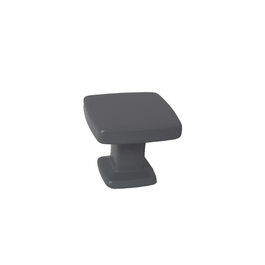 Ручка-кнопка, WPO.780.000.002T, 28х28мм, металл, серый матовый, Giusti