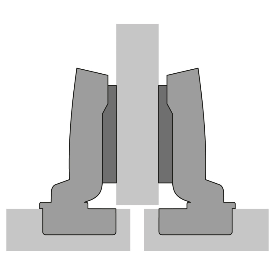 Петля SENSYS 8646i, полунакладная, 110*, с доводчиком, без планки, 52мм, сталь
