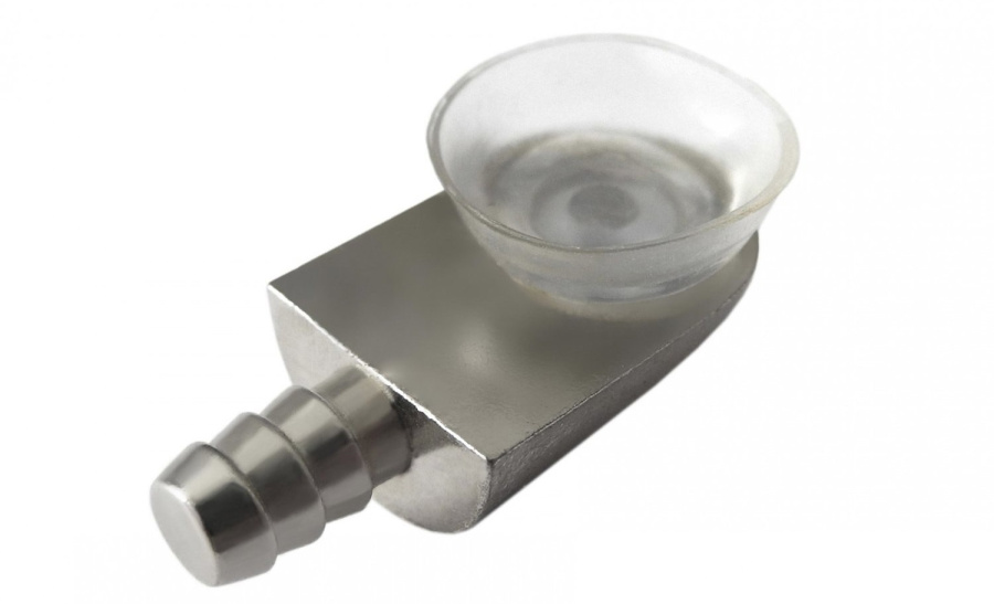 Полкодержатель лопатка для стекла 4-8мм с присоской, никель, CMF