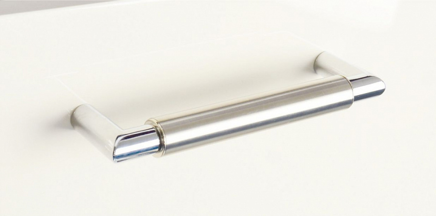 Ручка-рейлинг, 106S, 16мм, 128мм, металл, нержавеющая сталь/хром