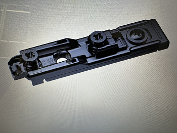 Монтажная планка линейная SENSYS, 3мм, с евровинтами, с эксцентриком, черный обсидиан