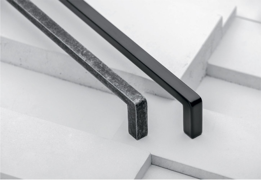 Ручка-скоба, BAGIO, 128мм, металл, черный матовый