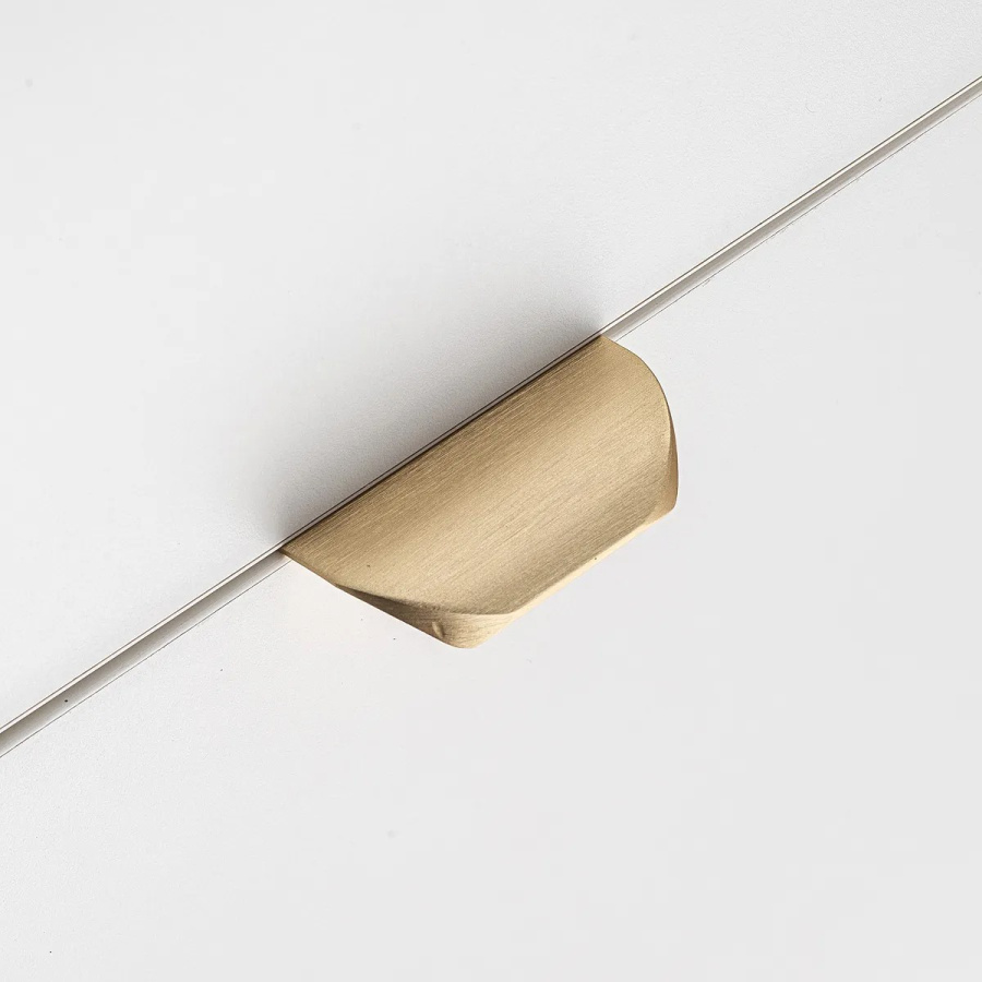 Ручка торцевая, HEXA, 32/50мм, металл, светлое брашированное золото, GTV