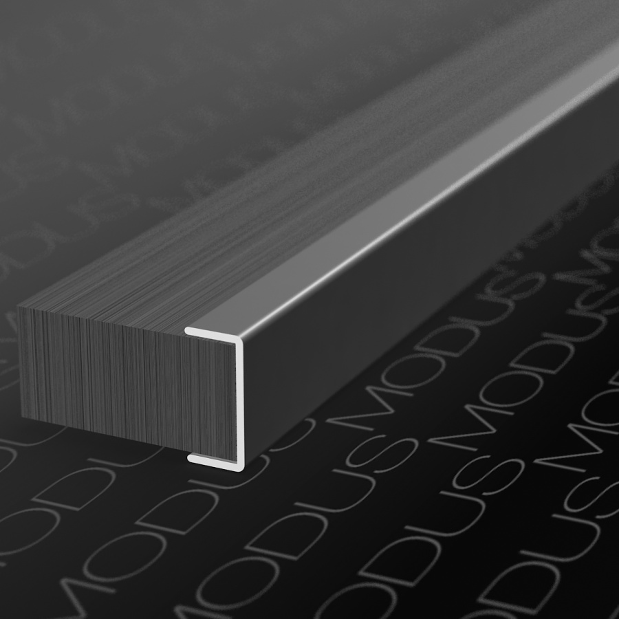 Профиль фасадный для ДСП 18мм, L=5000мм, серебро