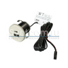 Встраиваемая 2хUSB A+C, 5В/3А (2х3.0А), вход 12В, Ø37мм, серебро, IP20, GLS
