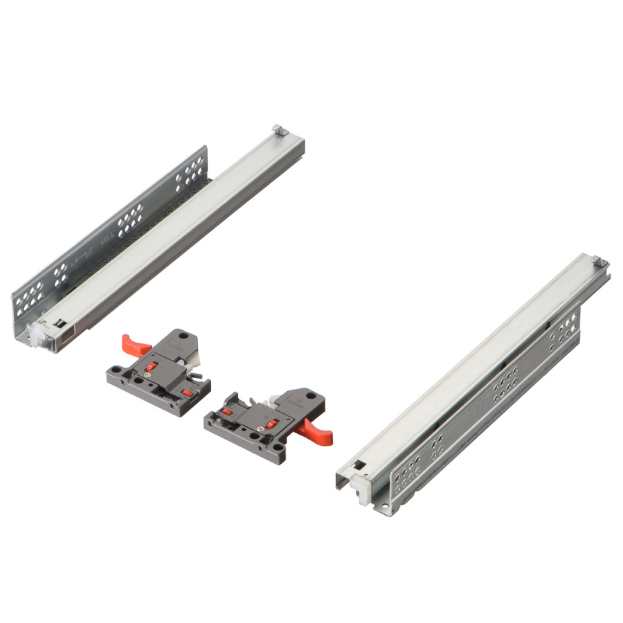 Направляющие скрытого монтажа, 500мм, полного выдвижения, 3D-регулировка, HISSEN