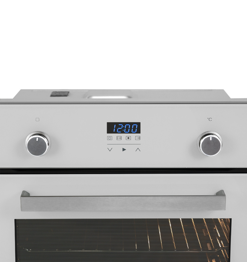 Духовой шкаф EDP 093 WH NEW, 60 см, стекло/нерж. сталь, белый, Lex