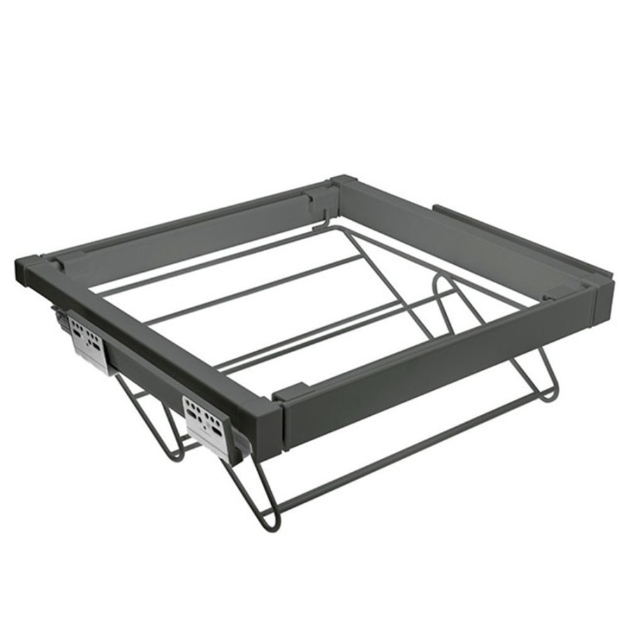 Обувница в шкаф на 700мм, 630х490х160мм, полное выдвижение, с доводчиком, графит