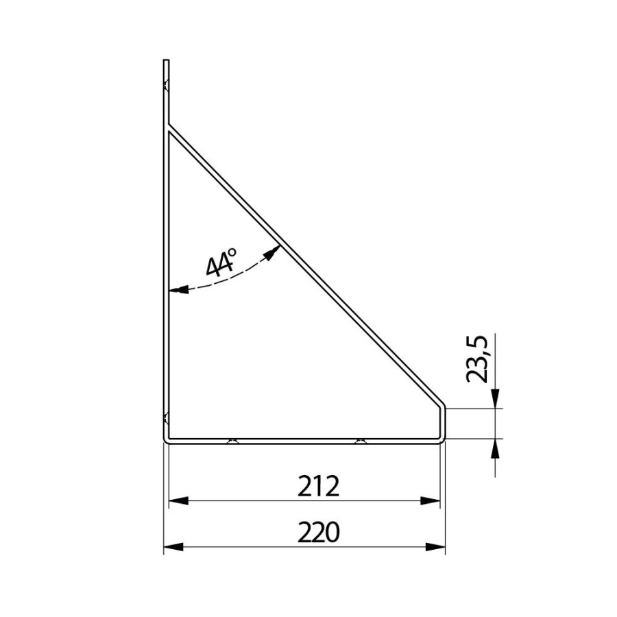 Полкодержатель GINO, 300х220мм, 60кг на пару, черный матовый, GTV