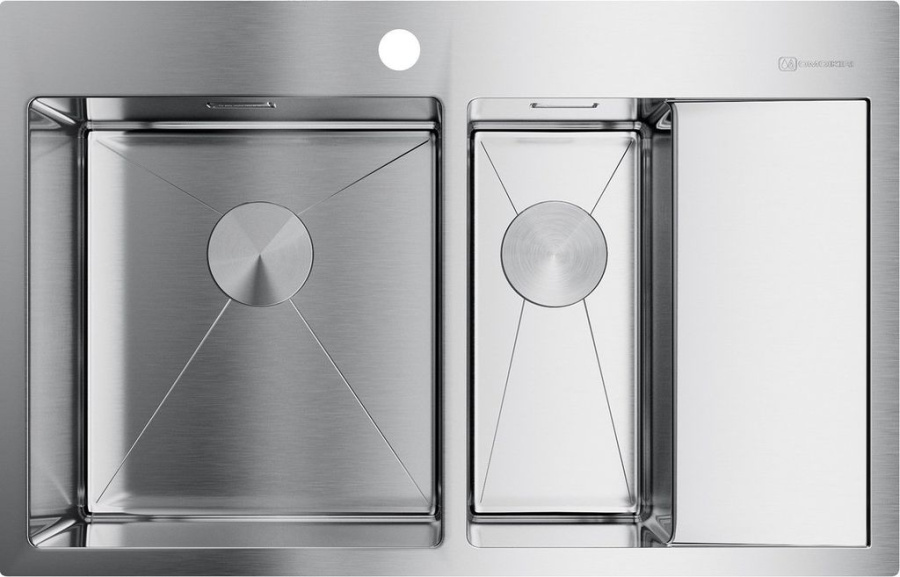 Мойка Akisame 78-2-IN-L, нержавеющая сталь, нержавеющая сталь  