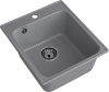 Мойка GranFest QUARZ 17, 418х477 мм, темно-серый (квадратная, без сифона)