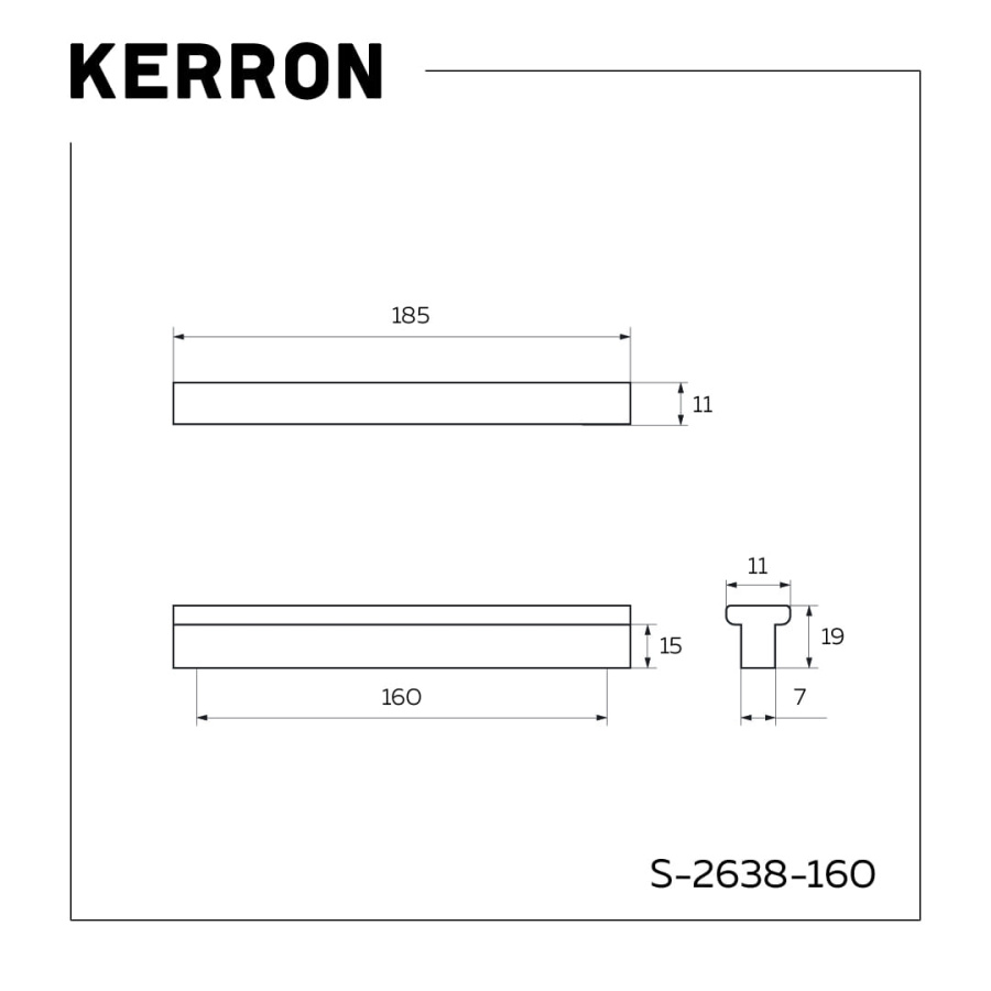 Ручка-скоба, 2637, 160мм, металл, белый матовый