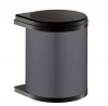 Контейнер для мусора "Mono" c крышкой, 15л, 360х304х457мм, в шкаф 400мм, сталь, черный