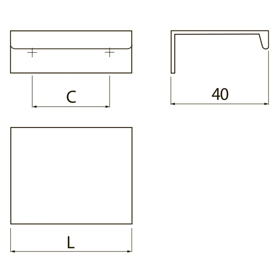 Ручка торцевая, HEXI, 192/225мм, металл, белый матовый, GTV