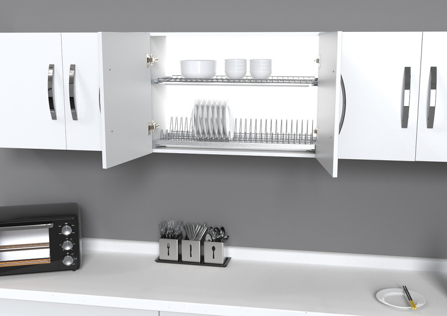 Сушка 2-х ярусная "НИКА-2", 500мм, 2 поддона, с рамой, с креплениями, хром, HISSEN