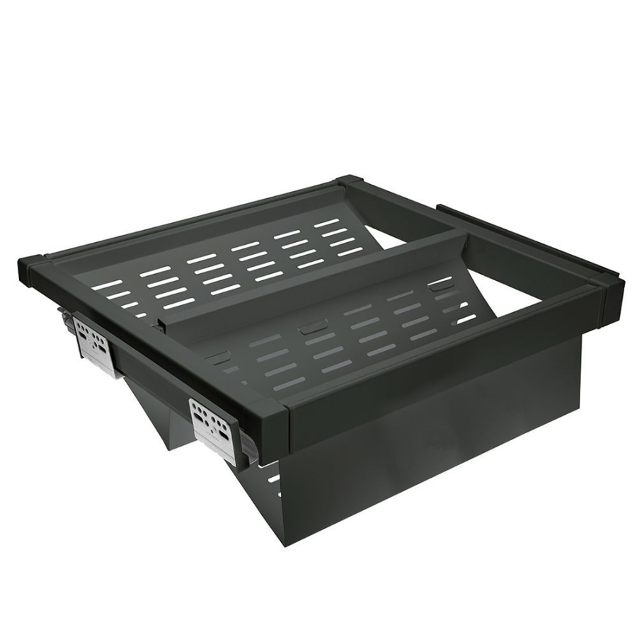 Обувница в шкаф на 800мм, 725х490х175мм, полное выдвижение, с доводчиком, графит