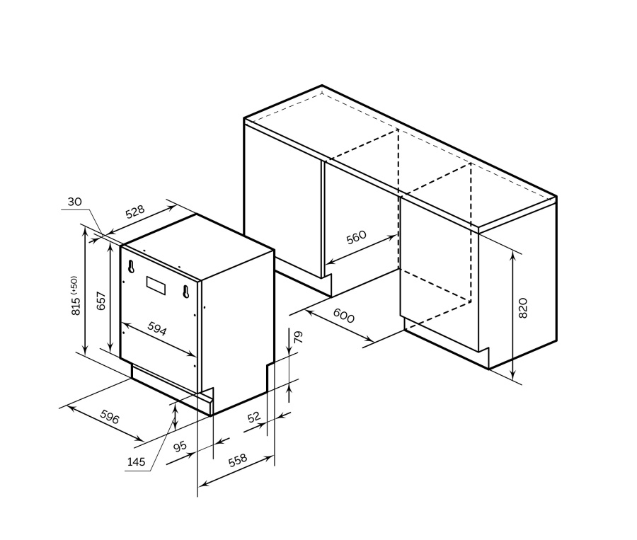 Посудомоечная машина PM 6063 B, 60см, Lex