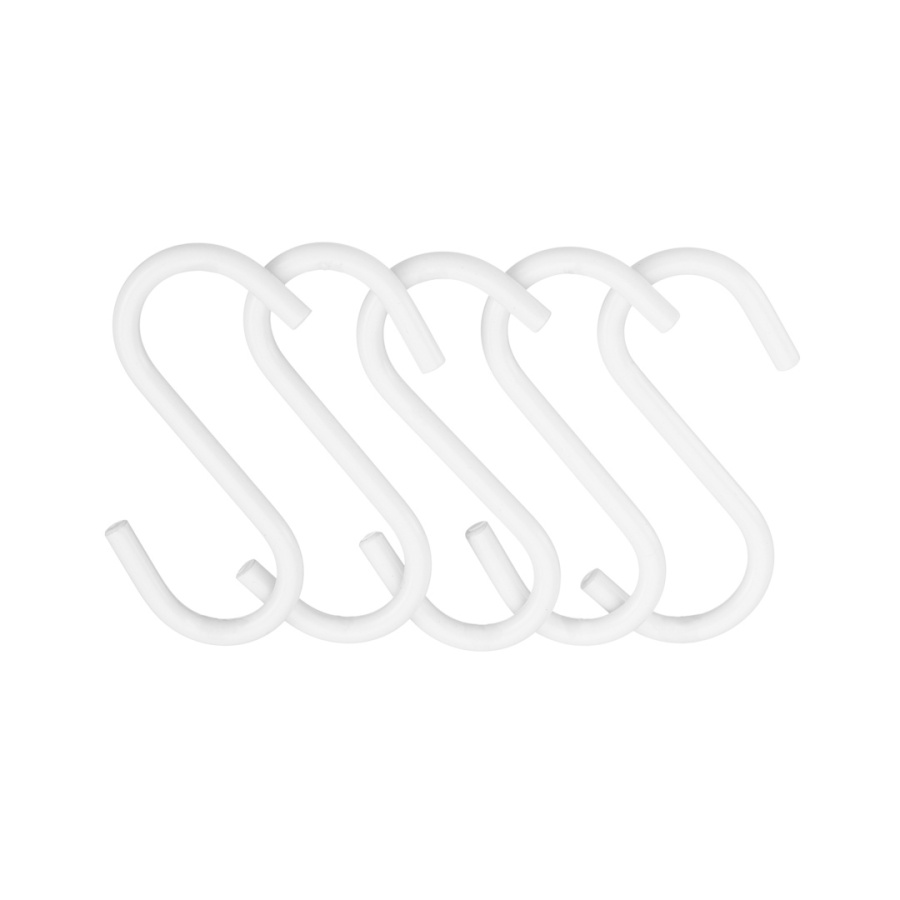 Комплект крючков для рейлинга малых (5шт), белый матовый
