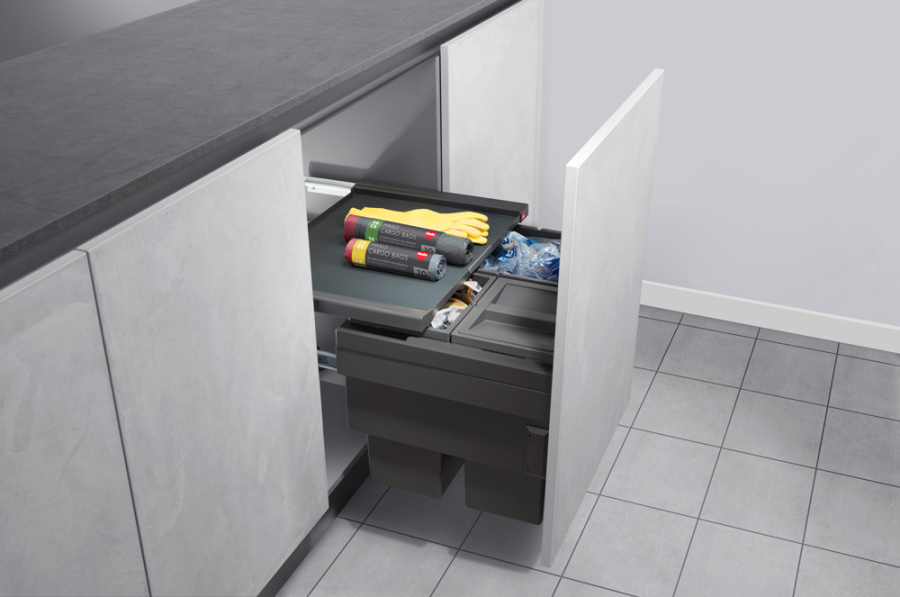 Система сортировки "Cargo-Synchro60", 1х28л, 2х13л, 562-568х400х424мм, в шкаф 600, полн выдв, графит