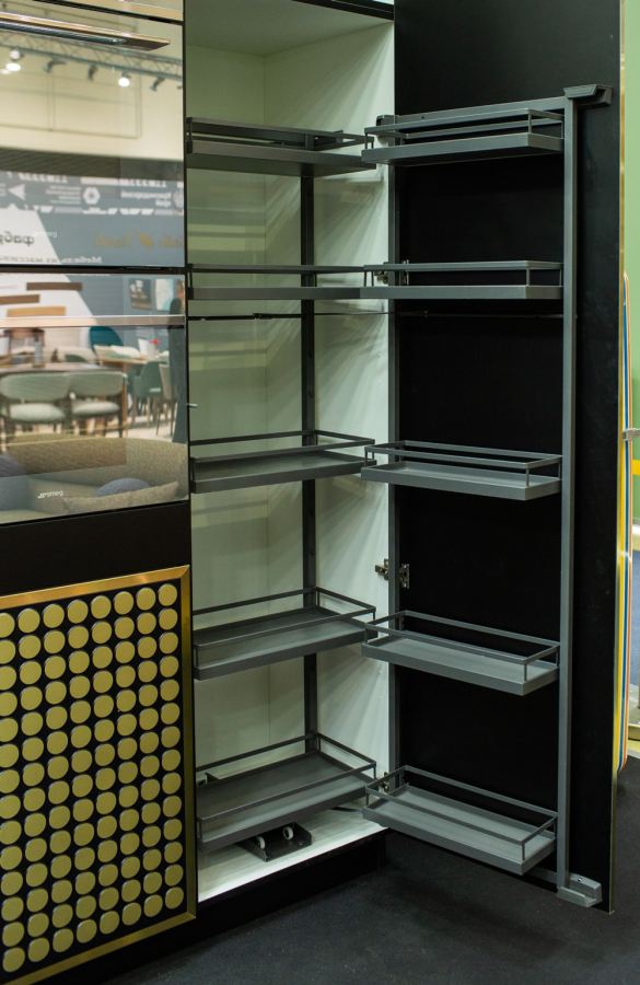 Колонна выкатная Тандем II, 5 корзин, 600х500х1700мм, в базу на 600мм, антрацит, Kessebohmer