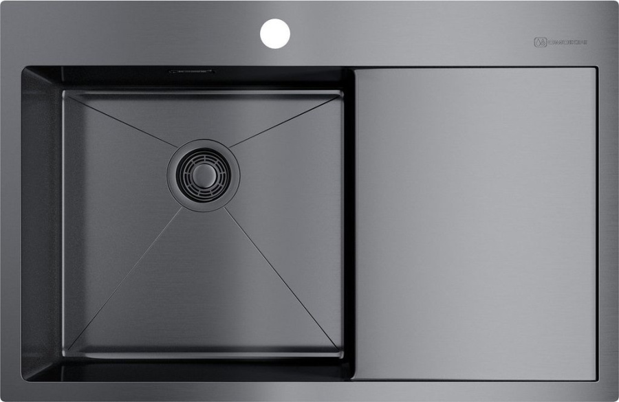 Мойка Akisame 78-GM-L, нержавеющая сталь, вороненая сталь  