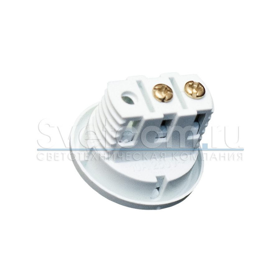 Выключатель врезной, Ø27мм, 250В/5А, под винт, белый