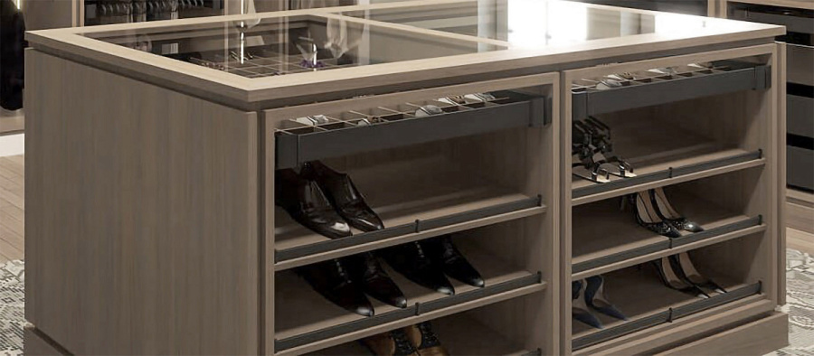 Бортик для обуви ограничительный Конеро, 1114мм, черный, Kessebohmer