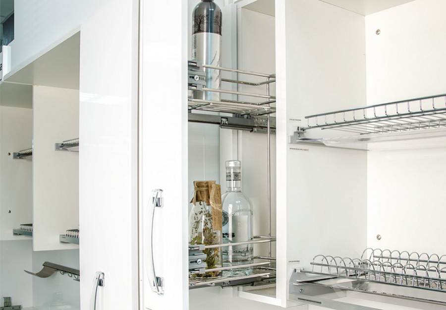 Корзина 150мм, 2 яруса, 100х290х500мм, боковое левое, с доводчиком, CHIANTI