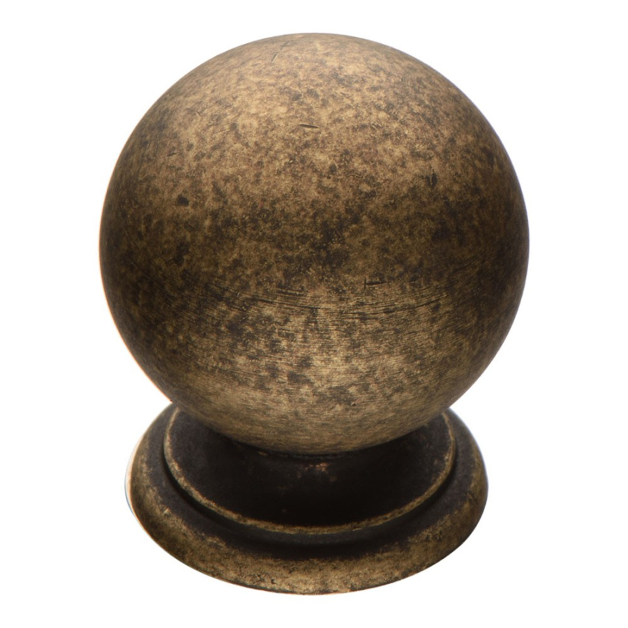 Ручка-кнопка, 8353-831, d=24мм, металл, старая бронза