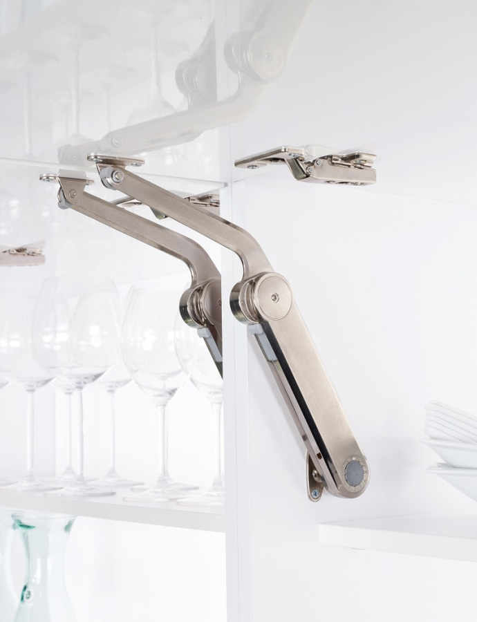 Подъемник Макси (C), Ш=200-1200мм, В=300-800мм, 1,8-21,0кг, к-т креплений, никель/белое кольцо