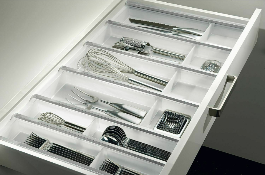 Лоток для столовых приборов, 495х473х55мм, в шкаф 600мм, белый, Blum