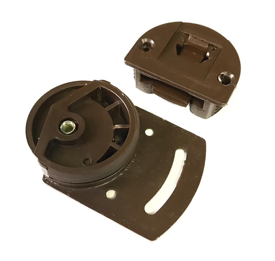 Комплект ригелей коричневый (1ролик+1защелка)  d=35мм