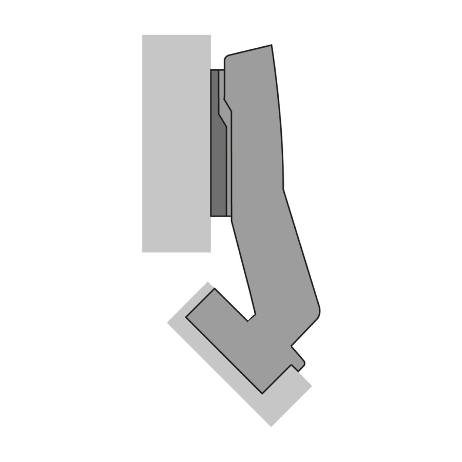 Петля SENSYS 8639i, накладная, +45*/95*, с доводчиком, без планки, 52мм