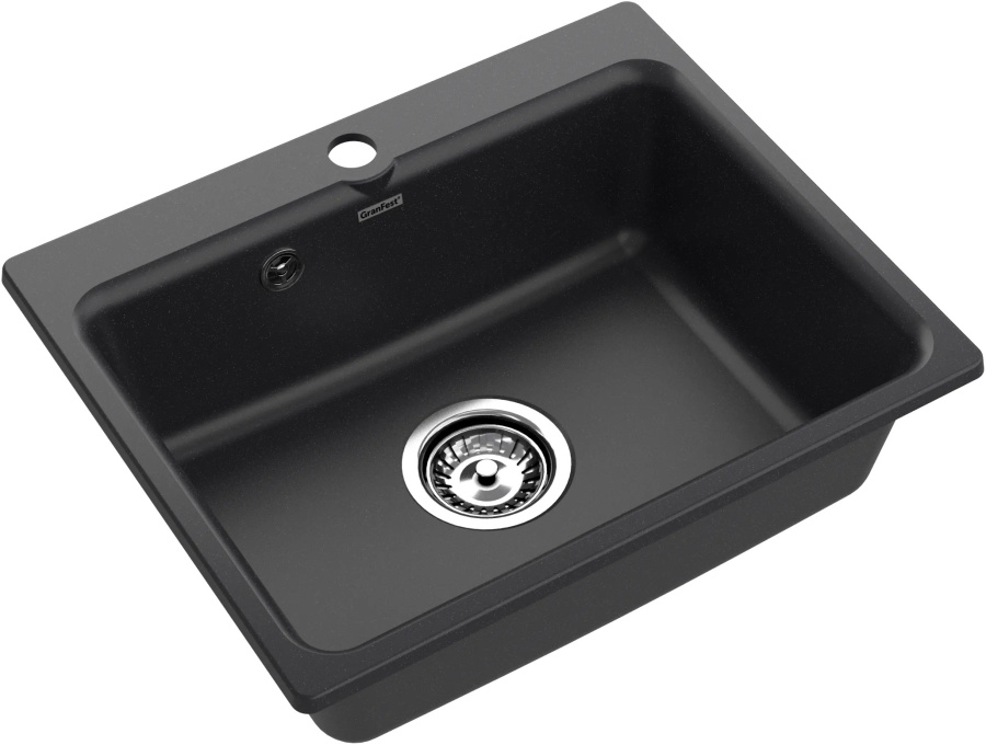 Мойка GranFest SMART 520, 520х430 мм, черный (без сифона) 