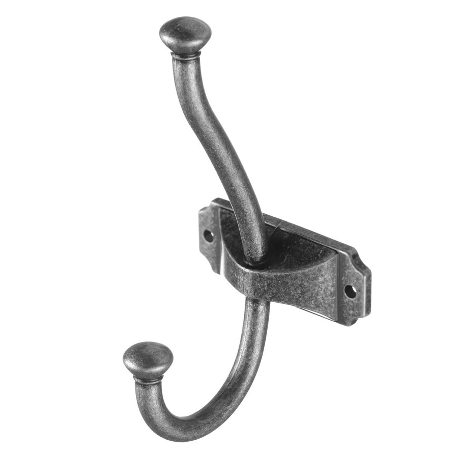 Крючок, WZ-CRAFT-07, двухрожковый, металл, античное серебро, GTV